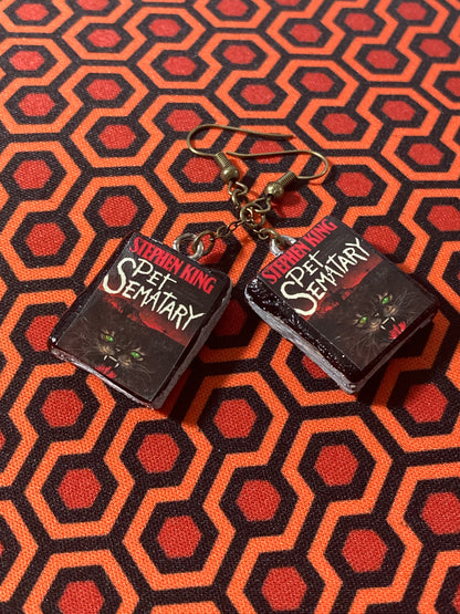 Pet Sematary book earrings