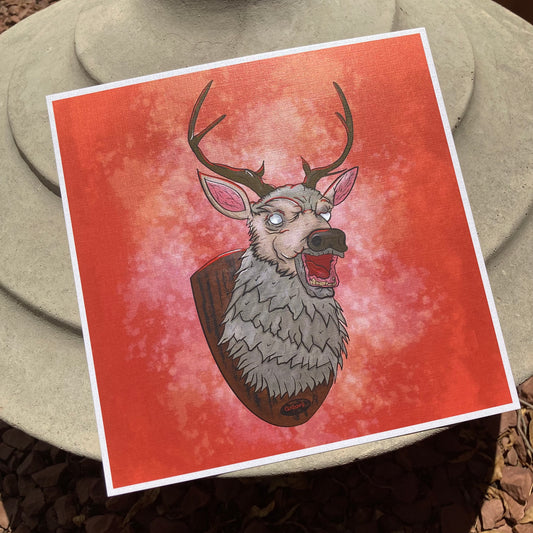 Laughing Deer art print
