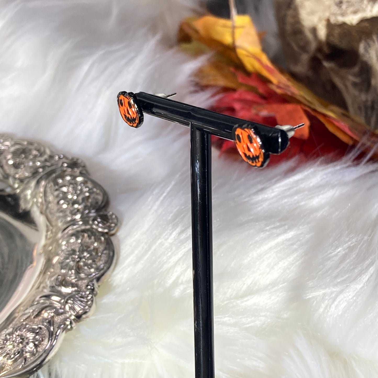 Halloween Pumpkin stud earrings