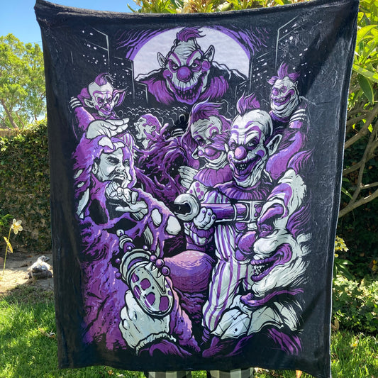 Attack of the Killer Klowns Purple Variant - Throw Blanket